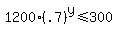 1200%28.7%29%5Ey+%3C=+300