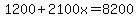 1200%2B2100x=8200