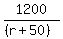 1200%2F%28%28r%2B50%29%29