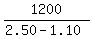 1200%2F%282.50-1.10%29