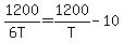 1200%2F%286T%29+=+1200%2FT+-+10