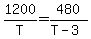 1200%2FT+=+480%2F%28T+-+3%29