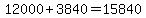 12000%2B3840=15840