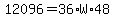12096=36%2AW%2A48
