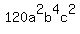 120a%5E2b%5E4c%5E2