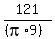 121%2F%28%28pi%2A9%29%29