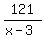 121%2F%28x-3%29