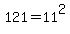 121+=+11%5E2