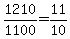1210%2F1100=11%2F10