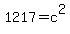 1217+=+c%5E2