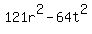 121r%5E2+-+64t%5E2