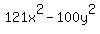 121x%5E2-100y%5E2