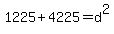1225%2B4225=d%5E2