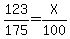 123%2F175=X%2F100