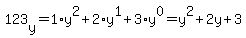 123%5By%5D+=+1%2Ay%5E2%2B2%2Ay%5E1%2B3%2Ay%5E0+=+y%5E2%2B2y%2B3