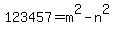 123457=m%5E2-n%5E2