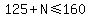 125%2BN%3C=160