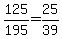 125%2F195+=+25%2F39
