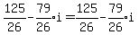 125%2F26-expr%2879%2F26%29i+=+125%2F26-expr%2879%2F26%29i