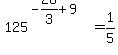125%5E%28-28%2F3%2B9%29=1%2F5