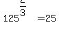 125%5E%282%2F3%29+=+25