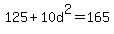 125+%2B+10d%5E2+=+165