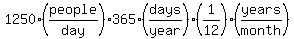 1250%28people%2Fday%29365%28days%2Fyear%29%281%2F12%29%28years%2Fmonth%29