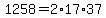 1258=2%2A17%2A37