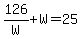 126%2FW%2BW=25