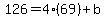 126=4%2869%29%2Bb