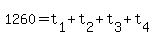 1260+=+t%5B1%5D+%2B+t%5B2%5D+%2B+t%5B3%5D+%2B+t%5B4%5D+