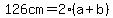 126cm=2%28a%2Bb%29