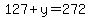 127%2By=272