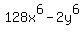 128x%5E6+-+2y%5E6