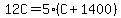 12C=5%28C%2B1400%29