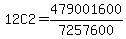 12C2=479001600%2F7257600