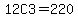 12C3=220
