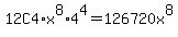 12C4%2A+x%5E8%2A4%5E4+=+126720x%5E8