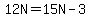 12N=15N-3