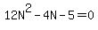 12N%5E2-4N-5=0