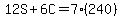 12S%2B6C=7%28240%29