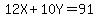 12X%2B10Y=91