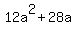 12a%5E2%2B28a