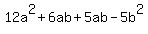 12a%5E2%2B6ab%2B5ab-5b%5E2