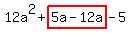 12a%5E2%2Bhighlight%285a-12a%29-5