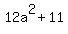 12a%5E2+%2B+11