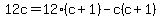 12c=12%28c%2B1%29-c%28c%2B1%29
