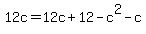 12c=12c%2B12-c%5E2-c