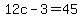 12c-3=45