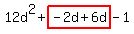 12d%5E2%2Bhighlight%28-2d%2B6d%29-1